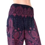 Yoga-Harembroek Small Lace rood/blauw